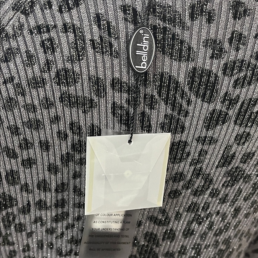 Belldini Black and Gray Sequin V-Neck Sweater - Picture 7 of 8